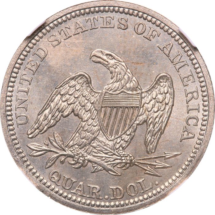 1859 Seated Liberty Quarter (25c) Photo 4