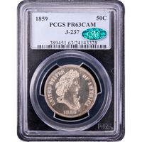 1859 Standard Silver Pattern Half Dollar (50c) J-237 Obverse Slab Image