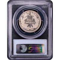 1859 Standard Silver Pattern Half Dollar (50c) J-237 Reverse Slab Image