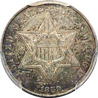 1859 Three Cent Silver (3CS) Photo 3