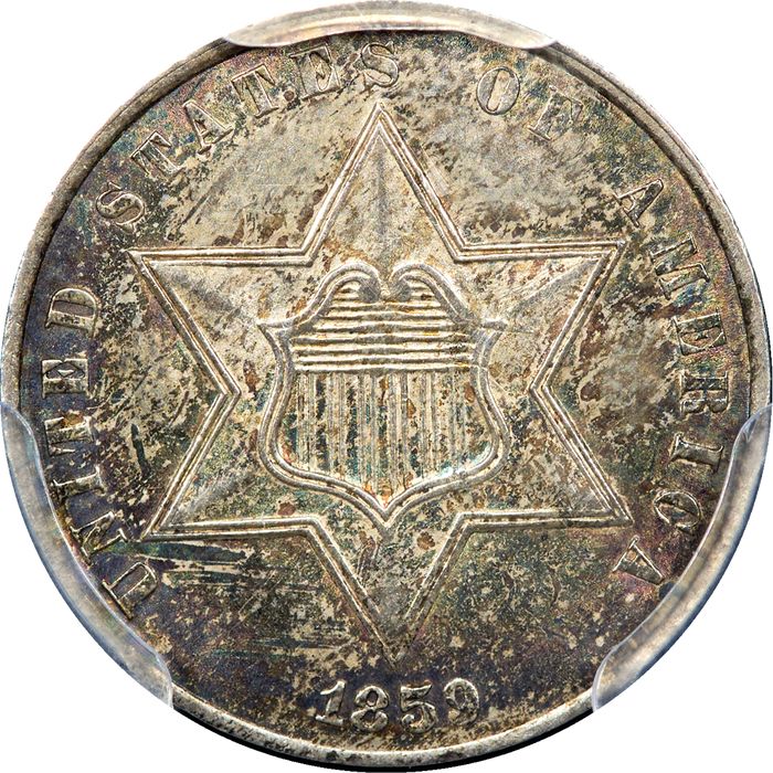 1859 Three Cent Silver (3CS) Photo 3