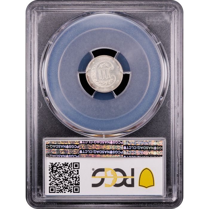 1859 Three Cent Silver (3CS) Reverse Slab Image