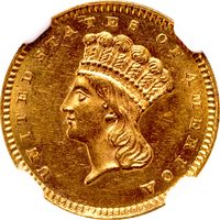 1860 Gold Dollar ($1) Photo 3