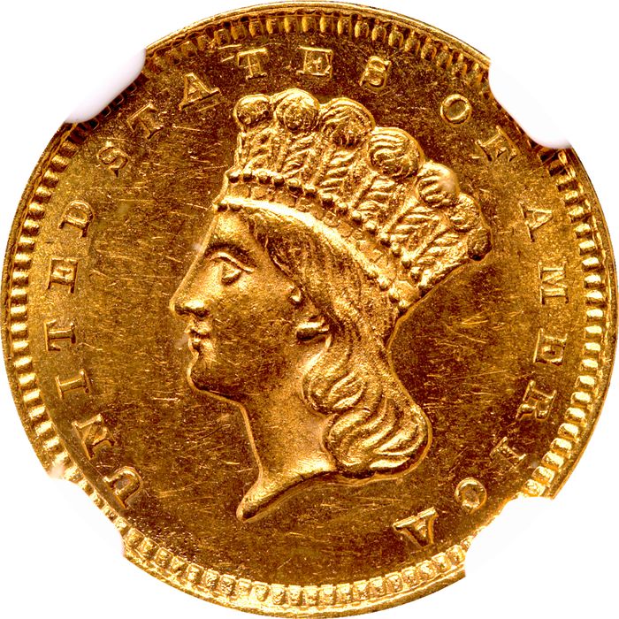 1860 Gold Dollar ($1) Photo 3