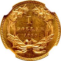 1860 Gold Dollar ($1) Photo 4