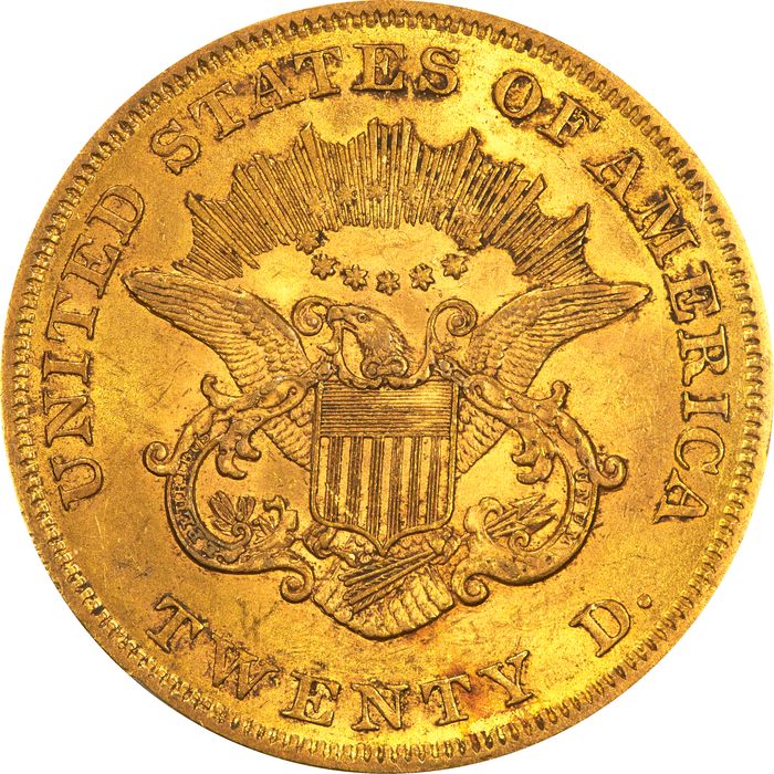 1860 Liberty Gold Double Eagle ($20) Photo 4
