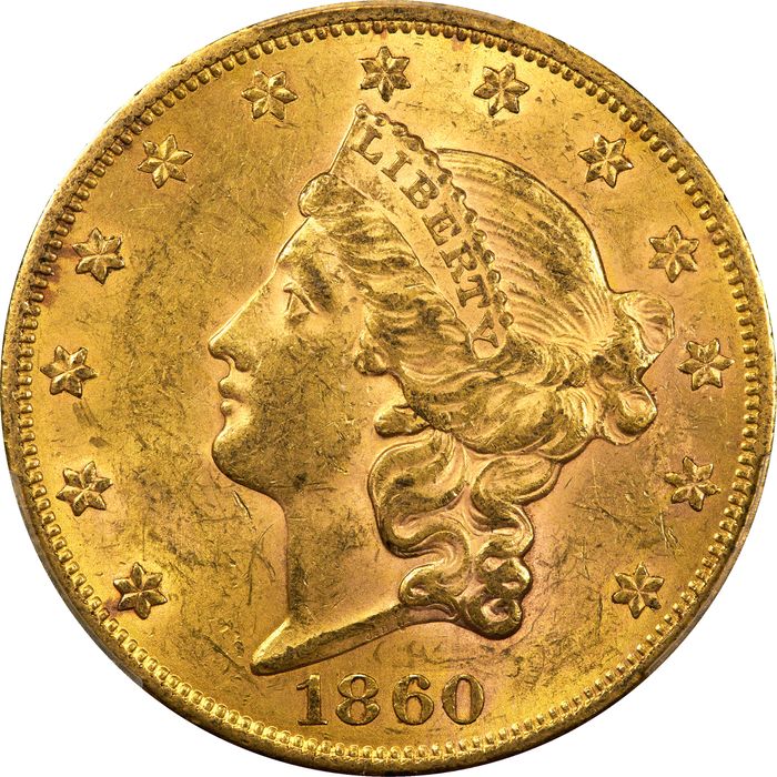 1860 Liberty Gold Double Eagle Photo 3
