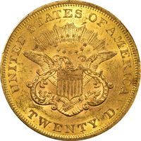 1860 Liberty Gold Double Eagle Photo 4