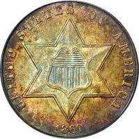 1860 Three Cent Silver (3CS) Photo 3