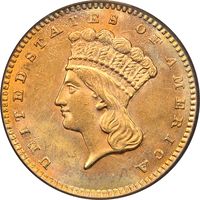 1861 Gold Dollar (G$1) Obverse Image