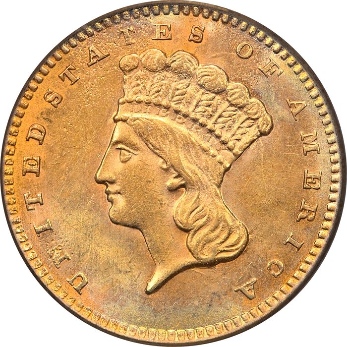 1861 Gold Dollar (G$1) Obverse Image