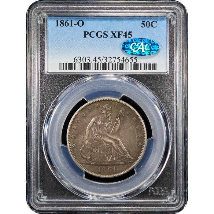 1861-O Seated Liberty Half Dollar (50c) Obverse Image