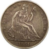 1861-O Seated Liberty Half Dollar (50c) Photo 3