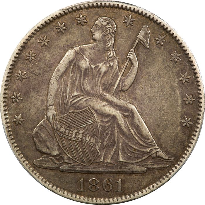 1861-O Seated Liberty Half Dollar (50c) Photo 3