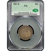 1861-S Seated Liberty Quarter (25c) Obverse Image