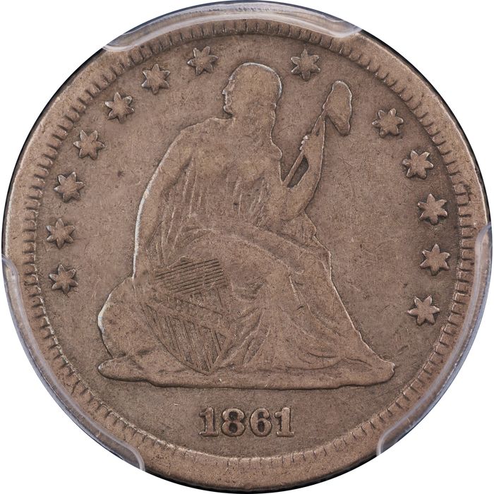 1861-S Seated Liberty Quarter (25c) Obverse Image