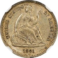 1861 Seated Liberty Half Dime (H10C) Obverse Image