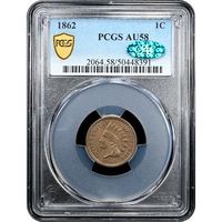 1862 Indian Cent (1c) Obverse Slab Image