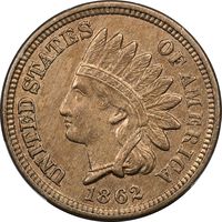 1862 Indian Cent (1c) Obverse Image