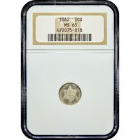 1862 Three Cent Silver (3CS) Obverse Image