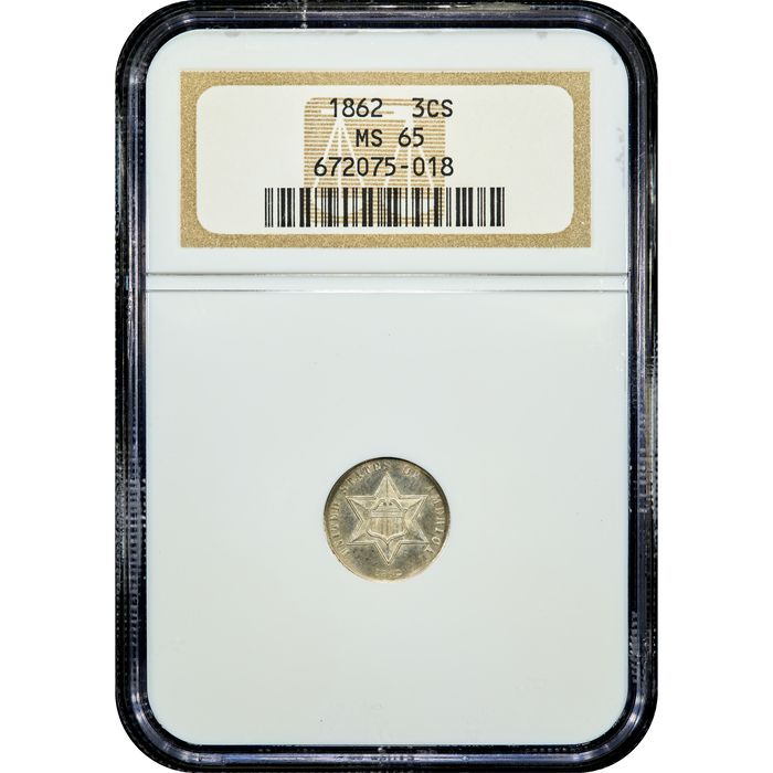 1862 Three Cent Silver (3CS) Obverse Image