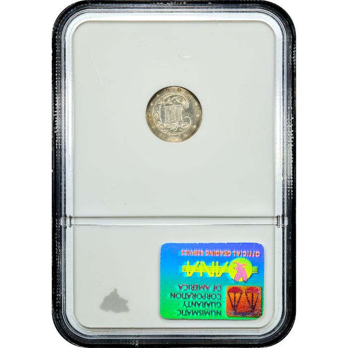 1862 Three Cent Silver (3CS) Reverse Image