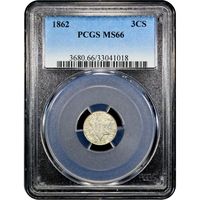 1862 Three Cent Silver (3CS) Obverse Image