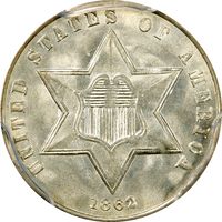 1862 Three Cent Silver (3CS) Photo 3