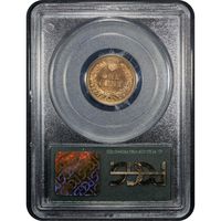 1863 Indian Cent (1c) OGH Reverse Slab Image