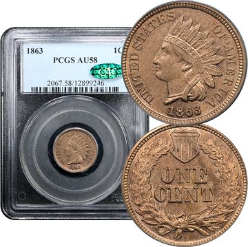 1863 Indian Cent (1c) Composite Image