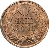 1863 Indian Cent (1c) Reverse Image