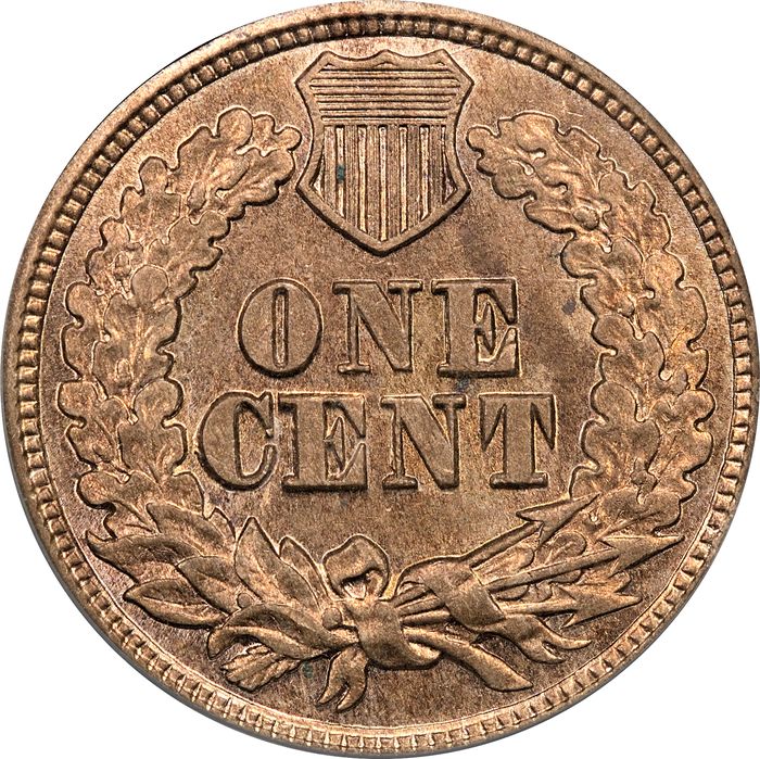 1863 Indian Cent (1c) Reverse Image