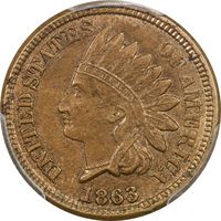1863 Indian Cent (1c) Obverse Image
