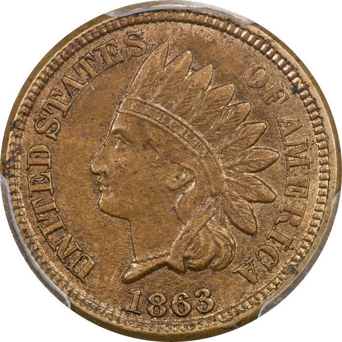 1863 Indian Cent (1c) Obverse Image
