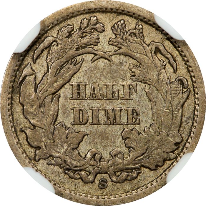 1863-S Seated Liberty Half Dime (h10c) Photo 4