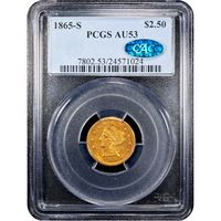 1865-S Liberty Quarter Eagle ($2.50) Obverse Image