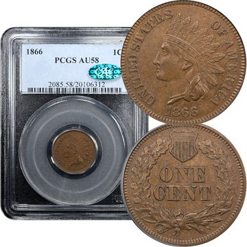 1866 Indian Cent (1c) Composite Image