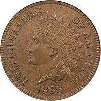 1866 Indian Cent (1c) Obverse Image
