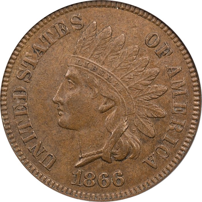 1866 Indian Cent (1c) Obverse Image