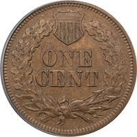1866 Indian Cent (1c) Reverse Image