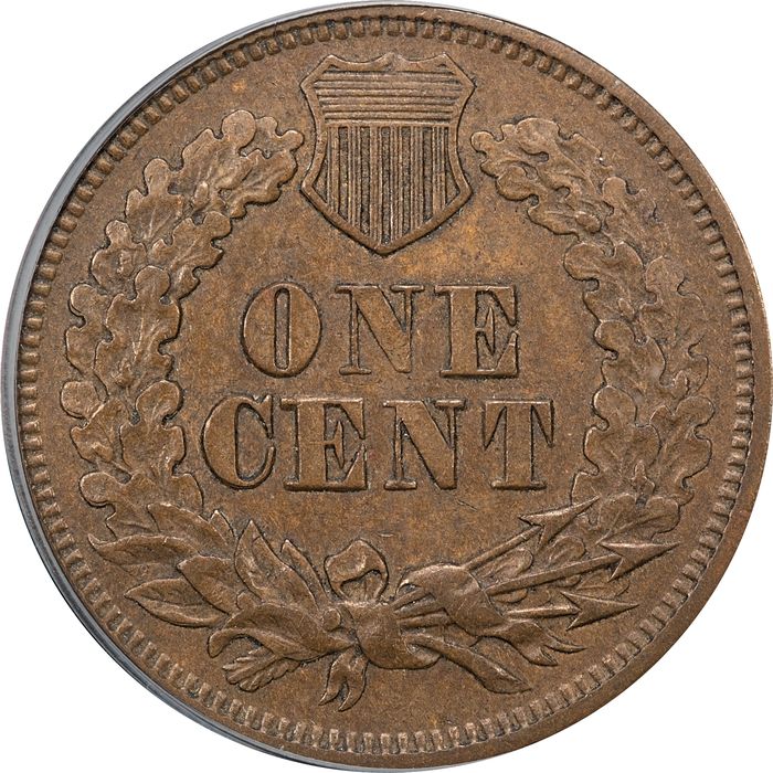 1866 Indian Cent (1c) Reverse Image