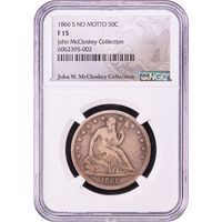 1866-S Seated Liberty Half Dollar (50c) No Motto Obverse Image