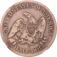 1866-S Seated Liberty Half Dollar (50c) No Motto Photo 4