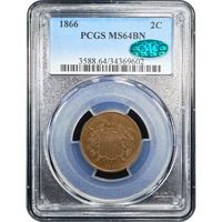 1866 Two Cents (2c) Obverse Image