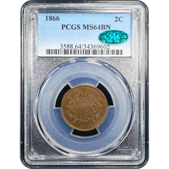 1866 Two Cents (2c) Obverse Image