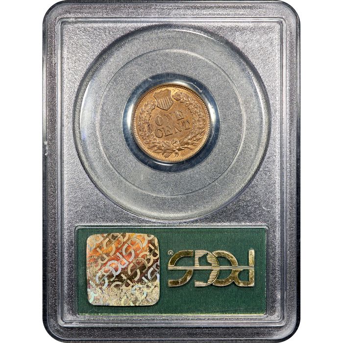 1867 Indian Cent (1c) OGH Reverse Image
