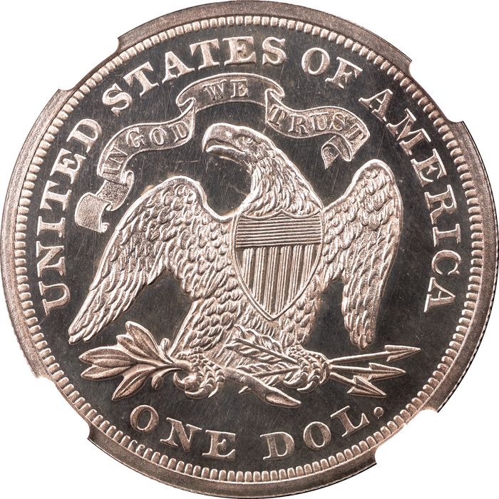 1867 Seated Liberty Dollar ($1) Reverse Image