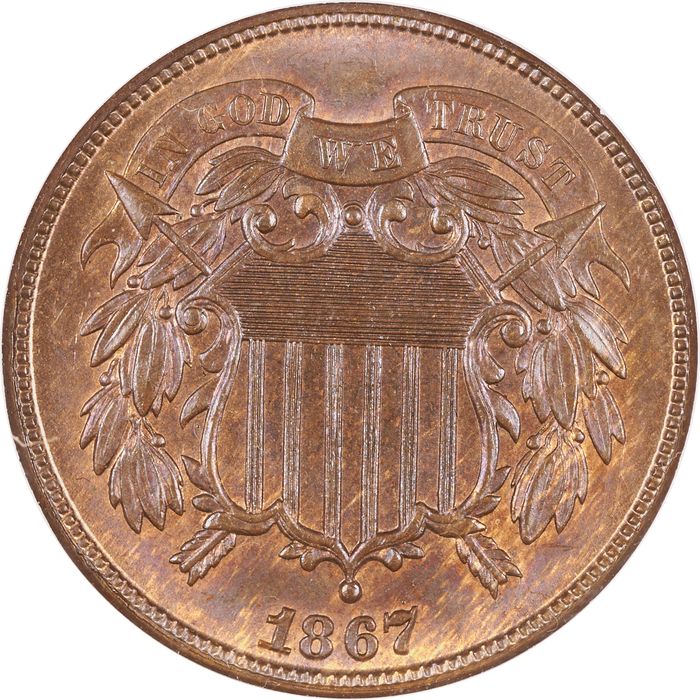 1867 Two Cent (2c) Obverse Image