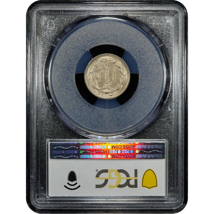 1868 Three Cent Nickel (3CN) Reverse Slab Image