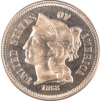 1868 Three Cent Nickel (3CN) Obverse Image